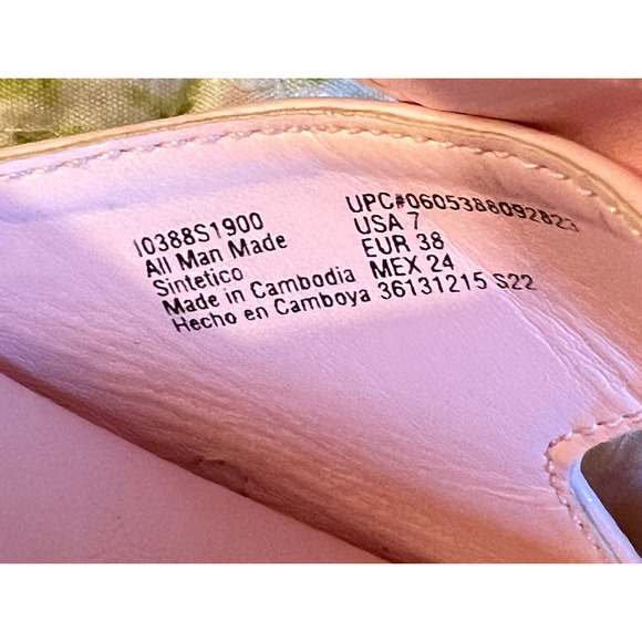 Sam Libby Sandals Womens 7 Pink Slip On Slides Double Bow Platform 2" Heel - Picture 6 of 9